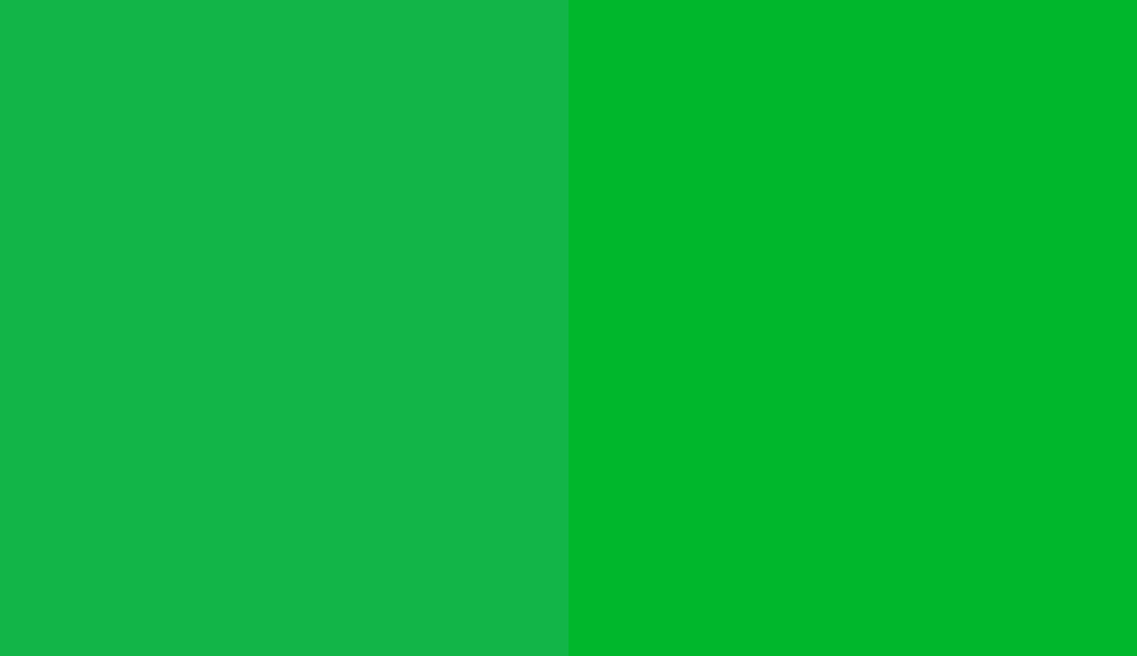 HEX #12B548 to RAL 6038 HEX #12B548 to RAL 6038