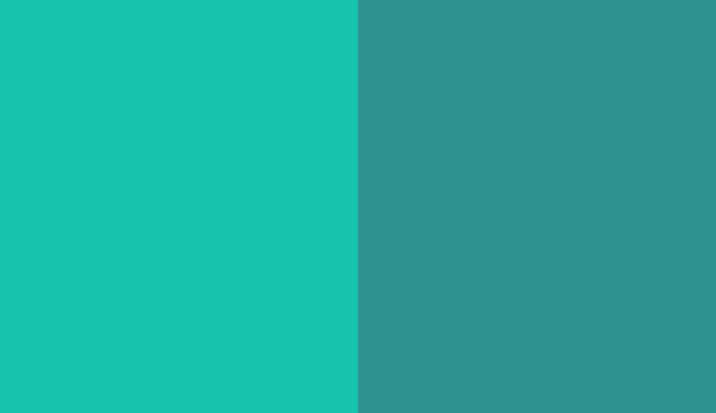 HEX #16C3AE to RAL 5018