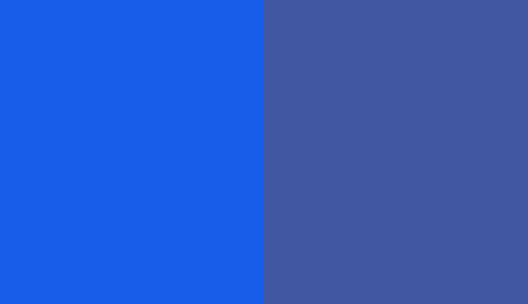 HEX #175DE9 to RAL 290 40 45