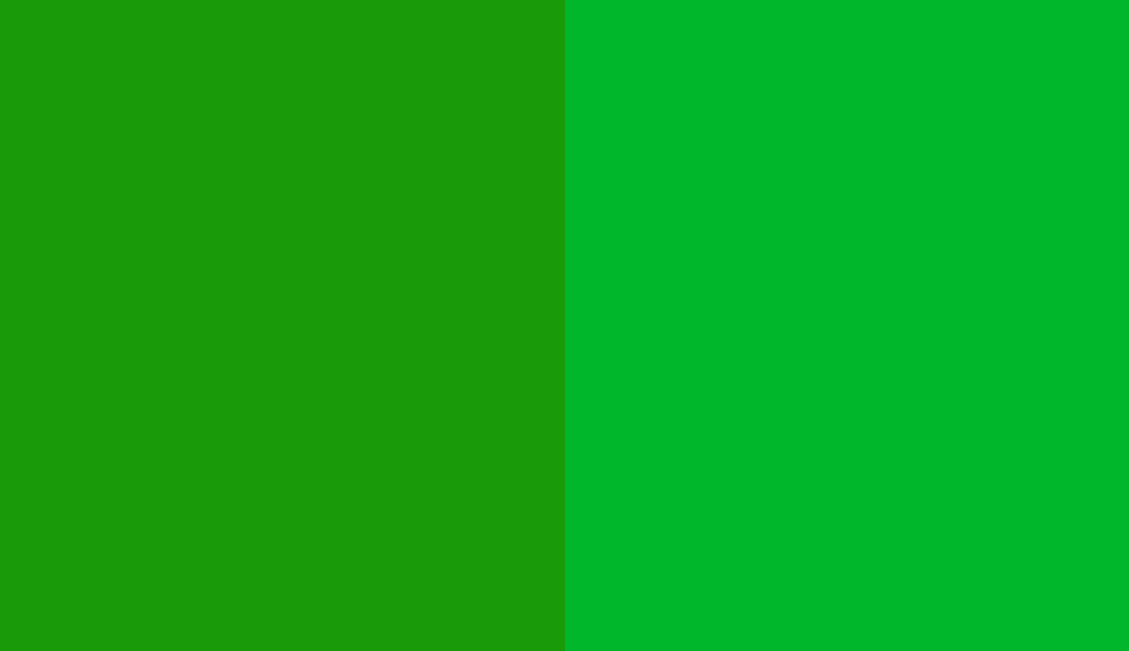 HEX #189A09 to RAL 6038 HEX #189A09 to RAL 6038