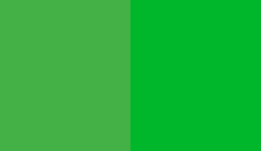 HEX #43B146 to RAL 6038