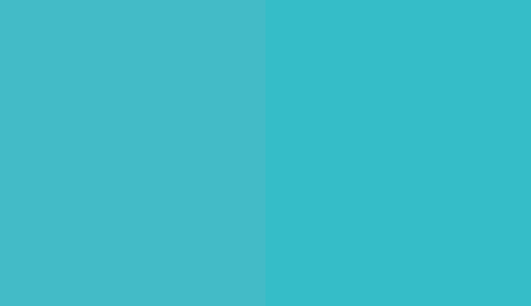 HEX #43BBC7 to RAL 210 70 35
