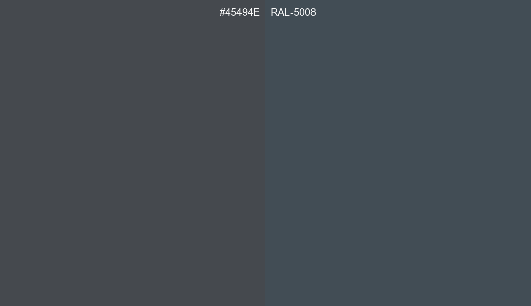 HEX Color 45494E to RAL 5008 Conversion comparison