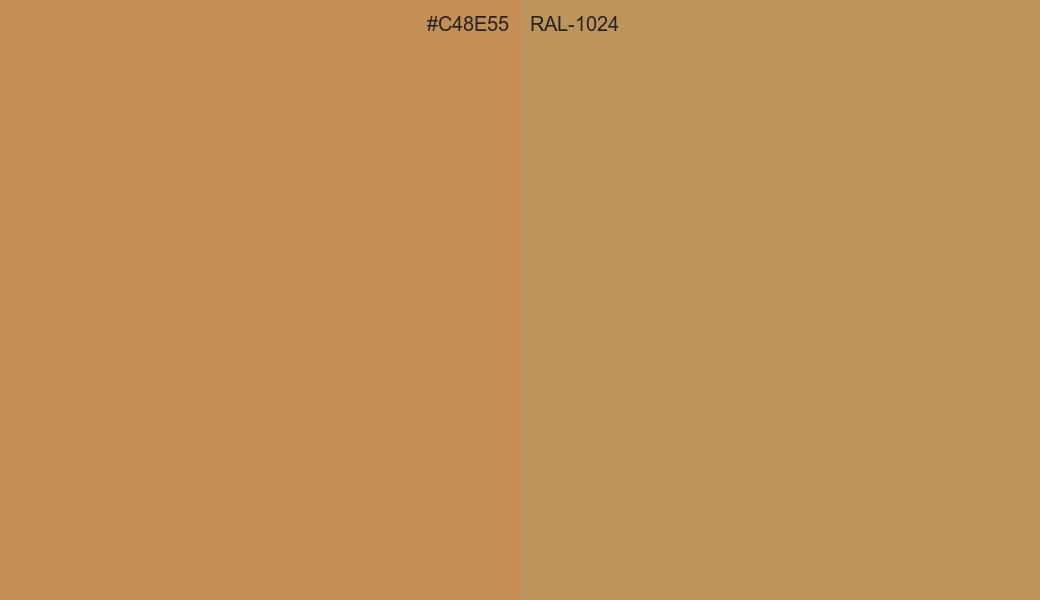 HEX Color C48E55 to RAL 1024 Conversion comparison HEX Color C48E55 to RAL 1024 Conversion comparison