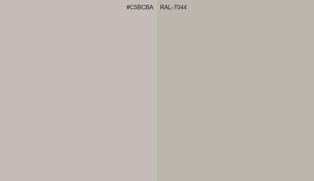 HEX Color C5BCBA to RAL 7044 Conversion comparison