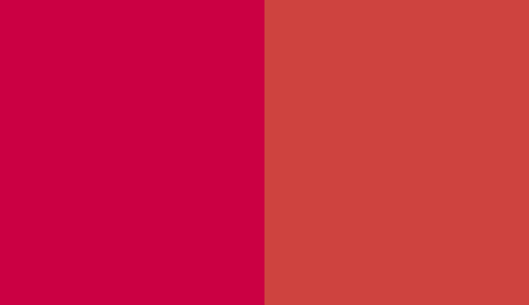 HEX #CB0043 to RAL 3028
