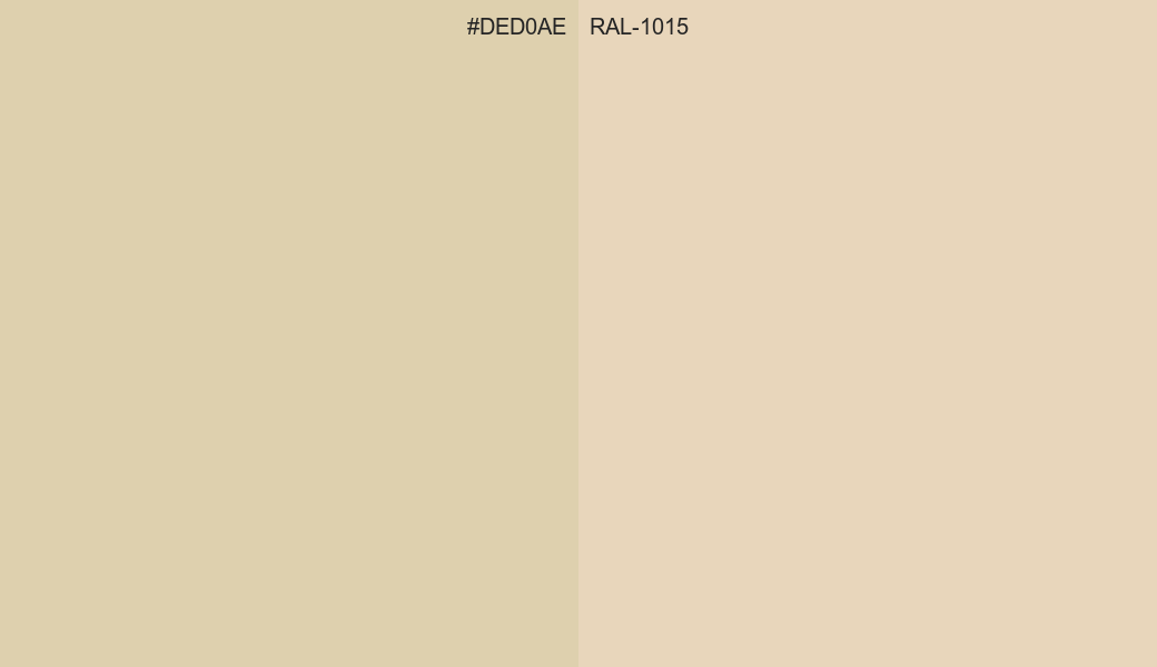 HEX Color DED0AE to RAL 1015 Conversion comparison