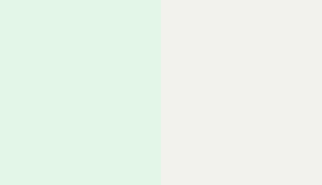 HEX #E3F6E8 to RAL 9016