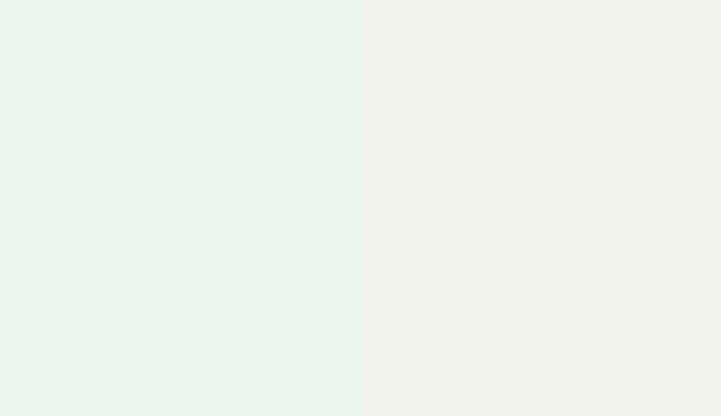 HEX #EAF6F0 to RAL 9016