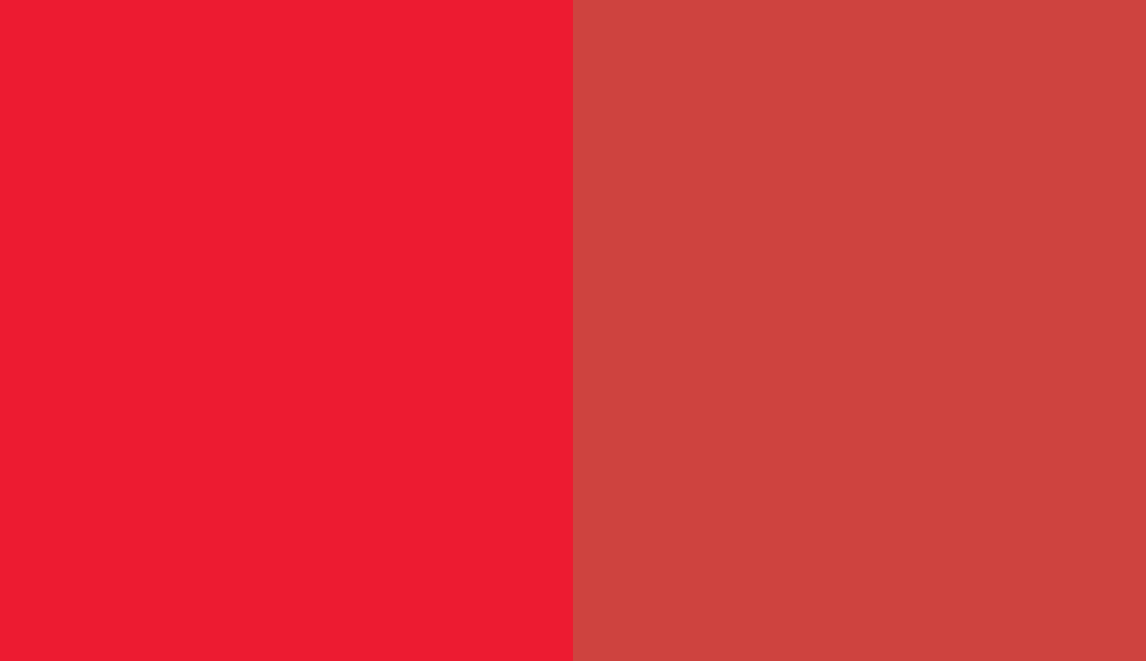 HEX #ED1B31 to RAL 3028