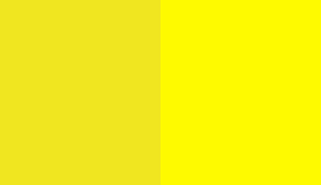 HEX #F0E620 to RAL 1026