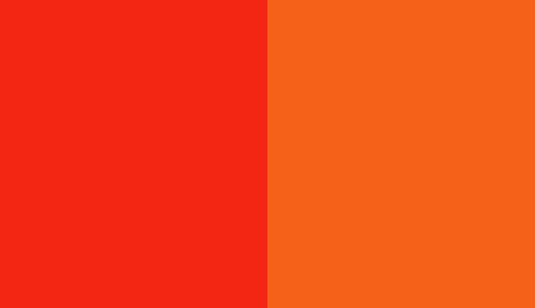 HEX #F32613 to RAL 050 60 80