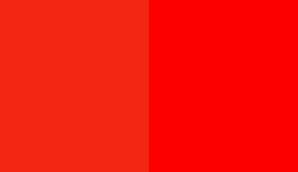 HEX #F32613 to RAL 3024