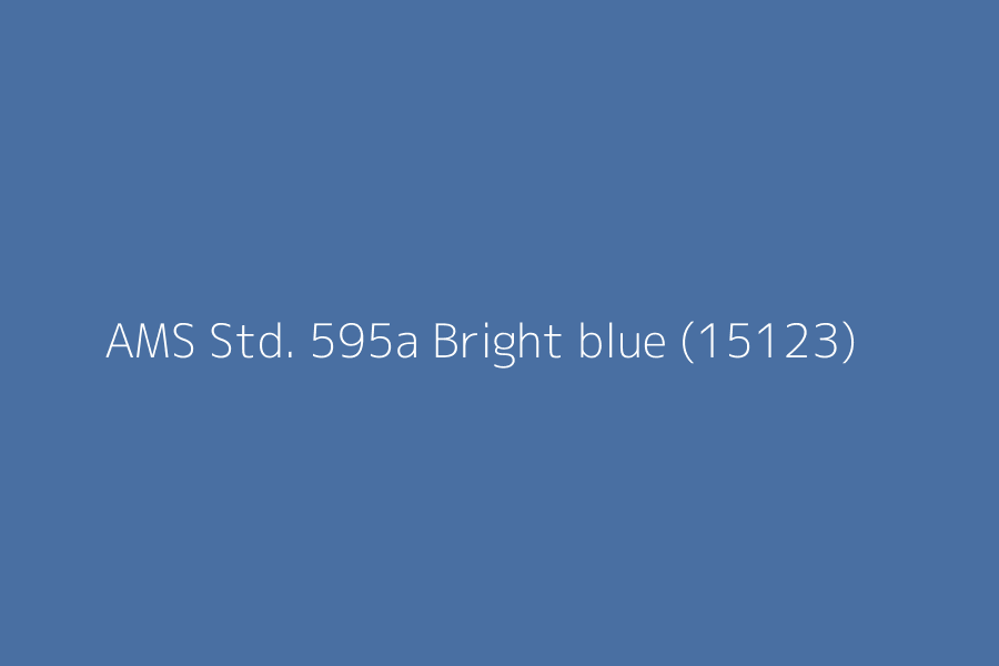 AMS Std. 595a Bright blue (15123) represented in HEX code #496fa2