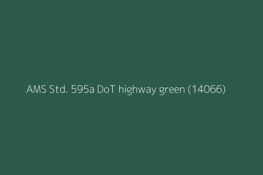 AMS Std. 595a DoT highway green (14066) represented in HEX code #2c5b4b