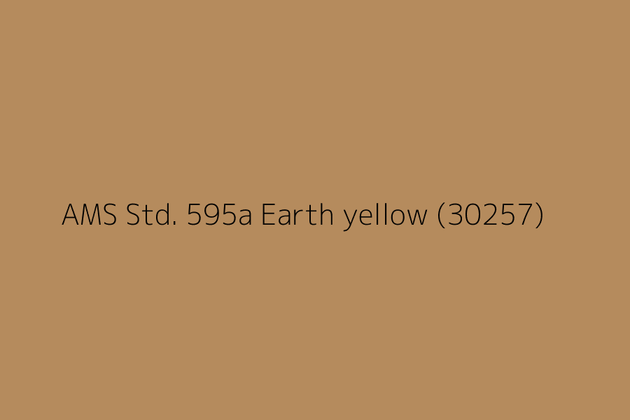 AMS Std. 595a Earth yellow (30257) represented in HEX code #b58b5d