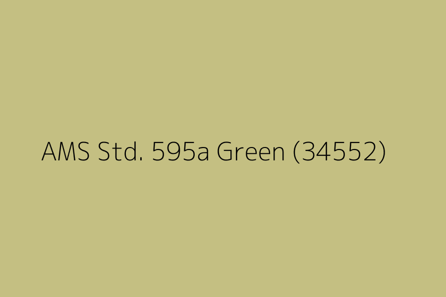 AMS Std. 595a Green (34552) represented in HEX code #C4BF82