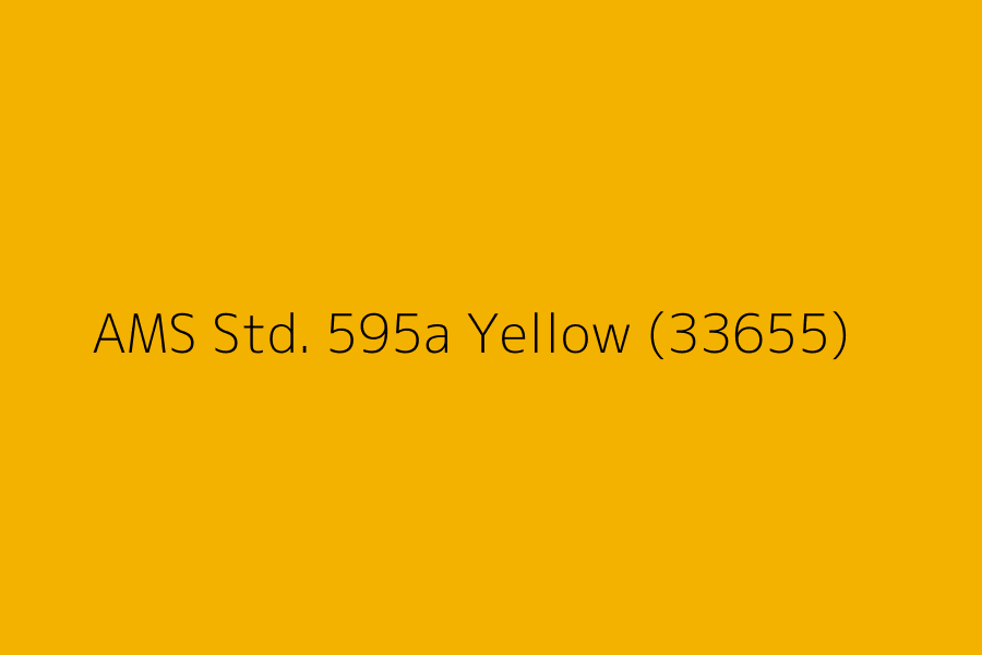 AMS Std. 595a Yellow (33655) represented in HEX code #f3b100