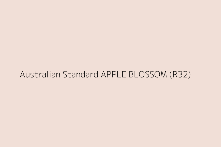 Australian Standard APPLE BLOSSOM (R32) represented in HEX code #f1dfd7