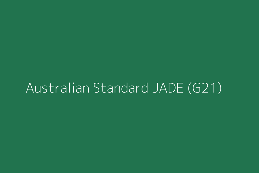 Australian Standard JADE (G21) represented in HEX code #21734E