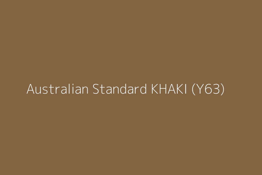 Australian Standard KHAKI (Y63) represented in HEX code #826442