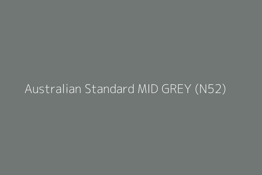 Australian Standard MID GREY (N52) represented in HEX code #717774