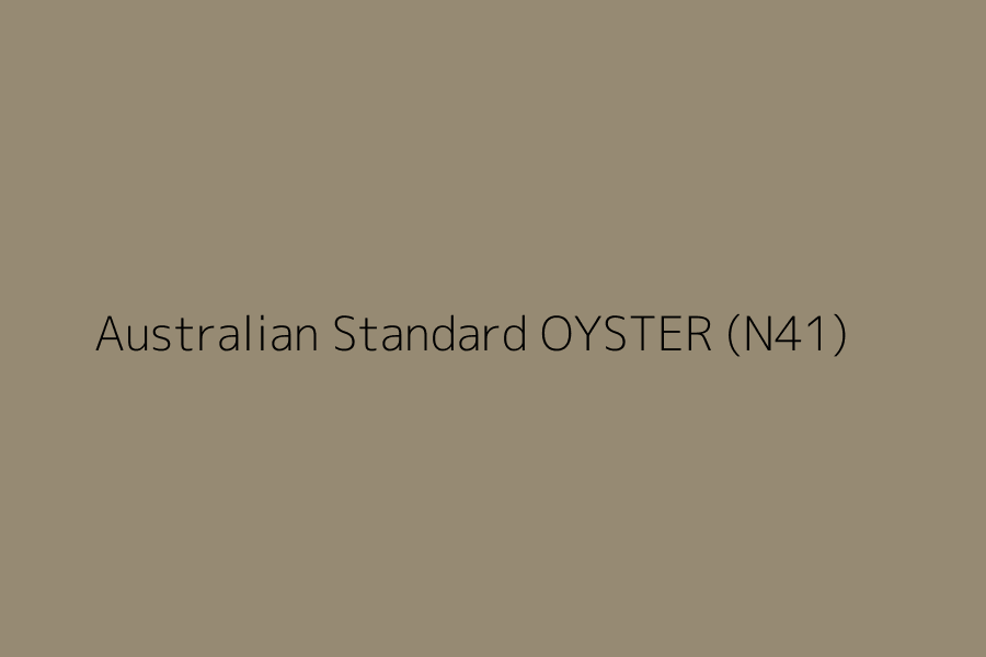 Australian Standard OYSTER (N41) represented in HEX code #968a73
