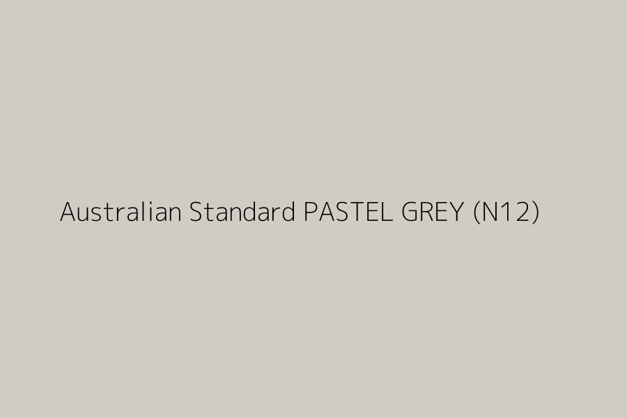Australian Standard PASTEL GREY (N12) represented in HEX code #cfccc4