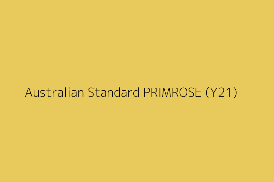 Australian Standard PRIMROSE (Y21) represented in HEX code #E7C95C