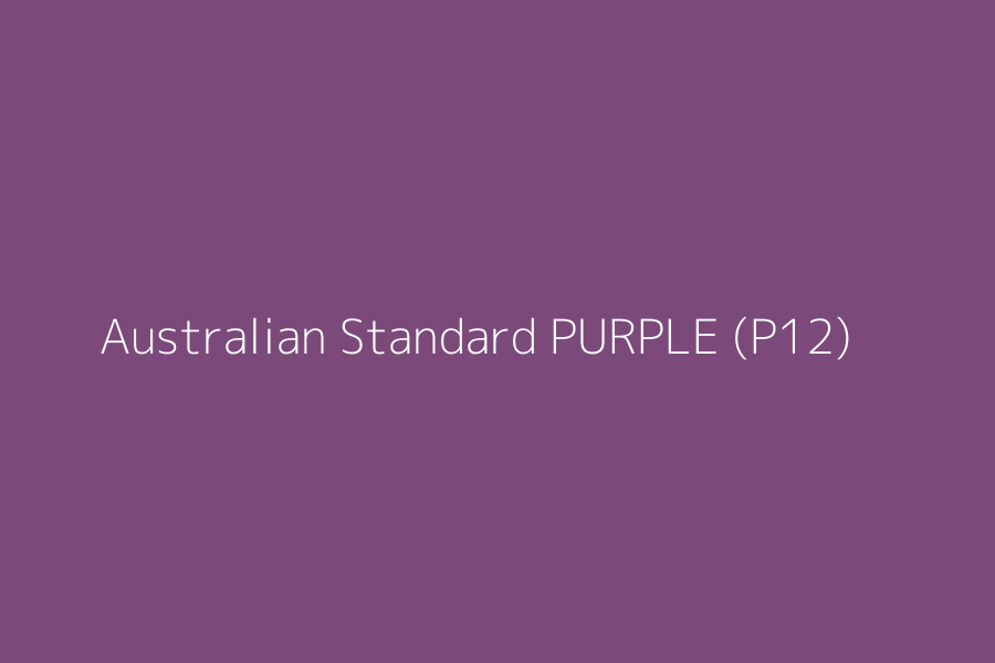 Australian Standard PURPLE (P12) represented in HEX code #7B4A7B