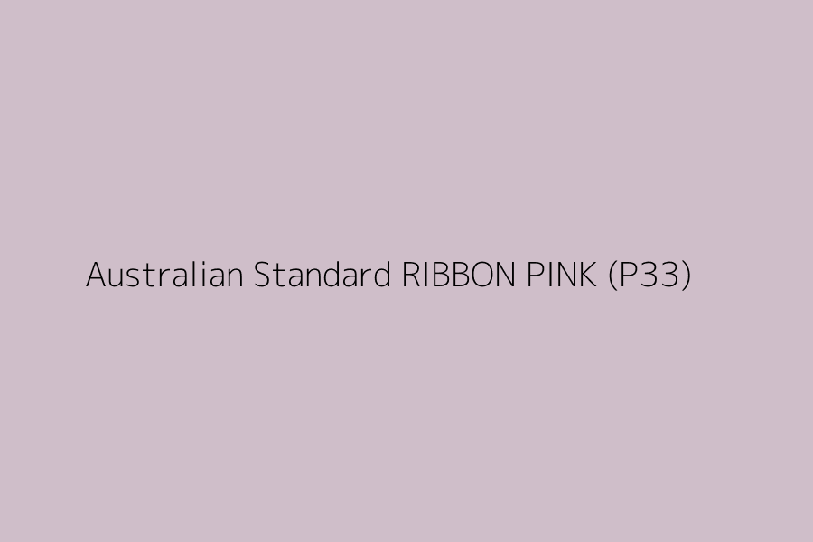 Australian Standard RIBBON PINK (P33) represented in HEX code #CFBEC9