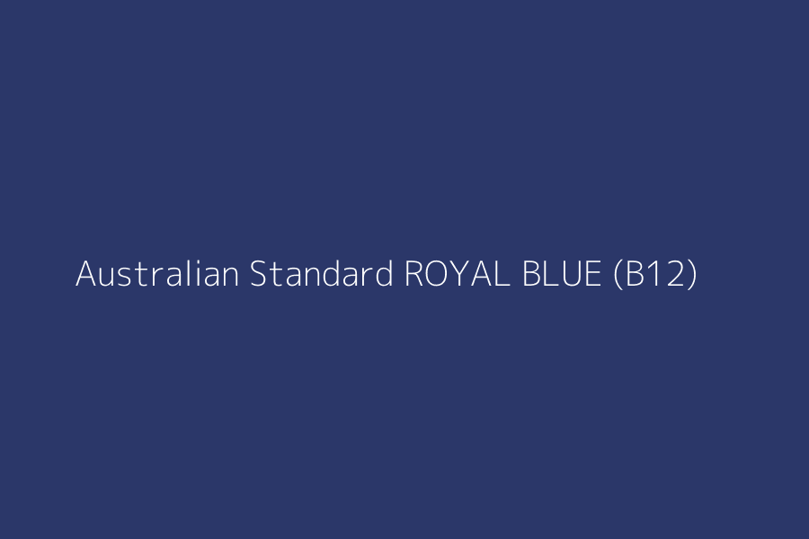 Australian Standard ROYAL BLUE (B12) represented in HEX code #2b3769