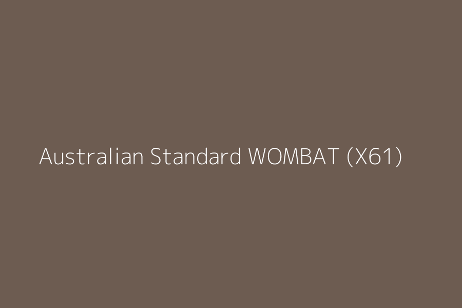 Australian Standard WOMBAT (X61) represented in HEX code #6d5c51