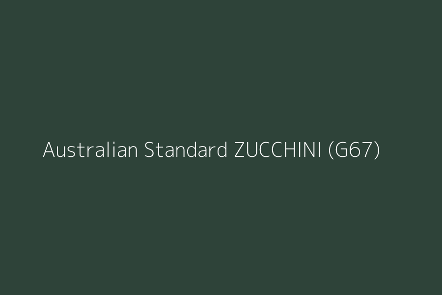 Australian Standard ZUCCHINI (G67) represented in HEX code #2e4339
