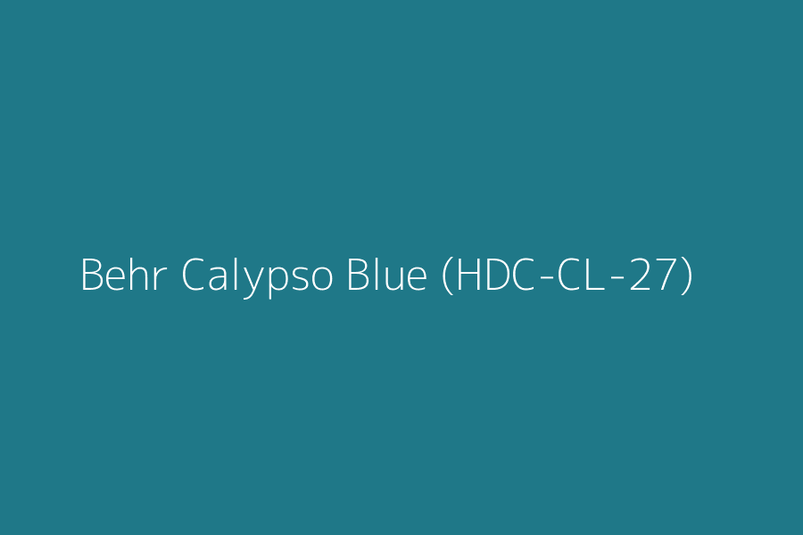 Behr Calypso Blue (HDC-CL-27) represented in HEX code #1F7888