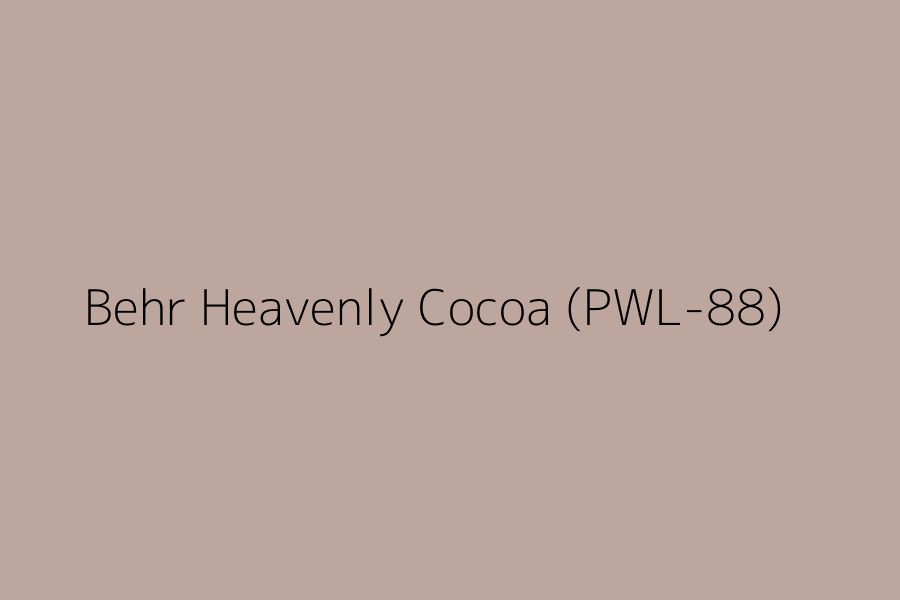 Behr Heavenly Cocoa (PWL-88) represented in HEX code #bda69d