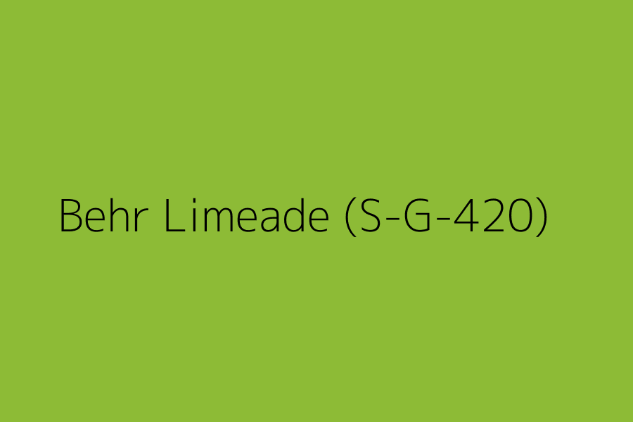 Behr Limeade (S-G-420) represented in HEX code #8DBB36