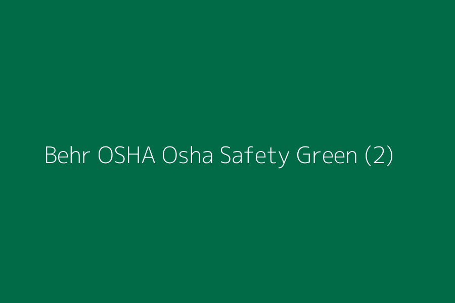 Behr OSHA Osha Safety Green (2) represented in HEX code #006b46