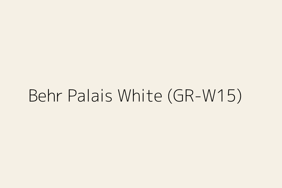Behr Palais White (GR-W15) represented in HEX code #f5f0e5