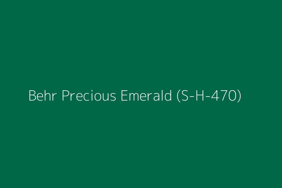 Behr Precious Emerald (S-H-470) represented in HEX code #006847