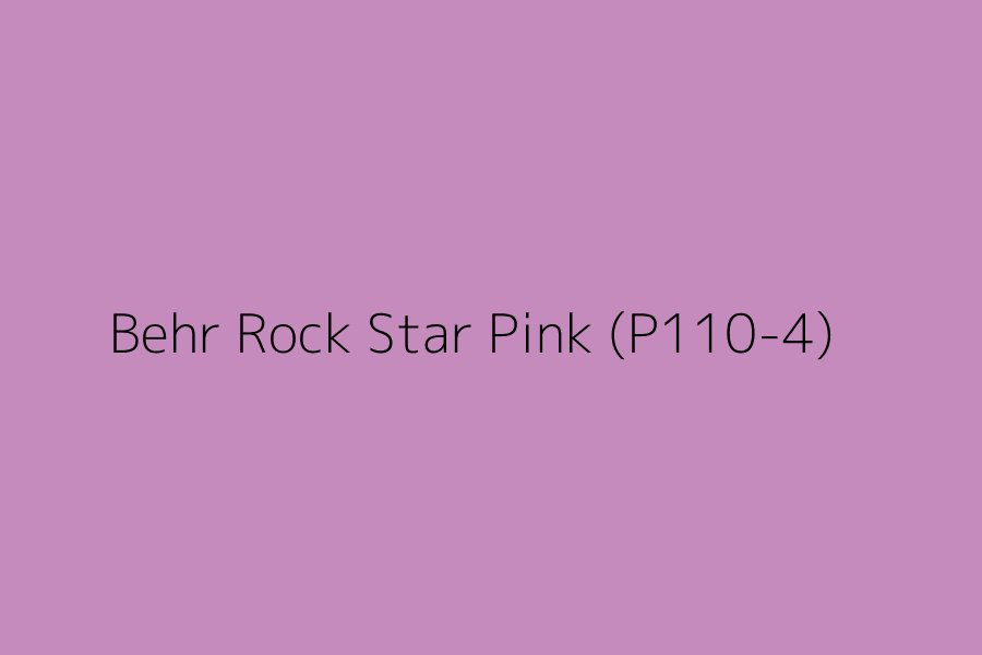Behr Rock Star Pink (P110-4) represented in HEX code #c48bbc
