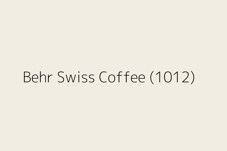 Behr Swiss Coffee (1012) represented in HEX code #F2EDE2