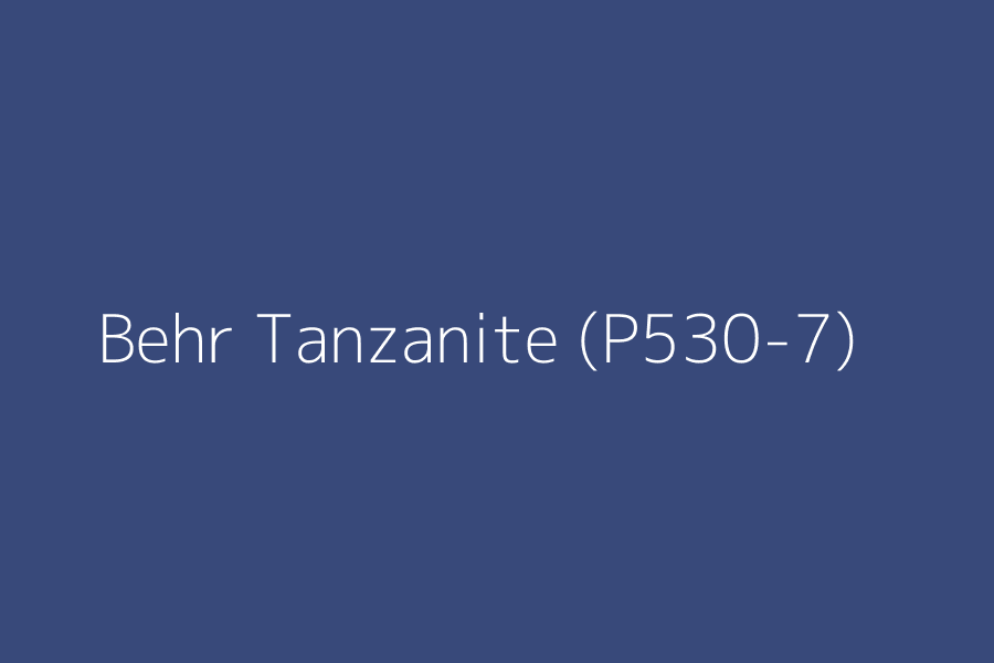 Behr Tanzanite (P530-7) represented in HEX code #38497a