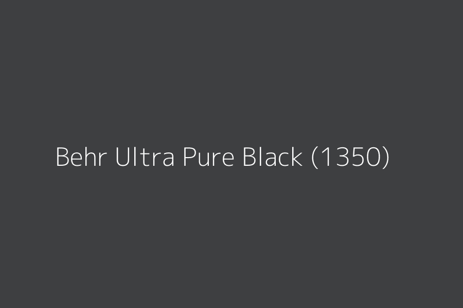 Behr Ultra Pure Black (1350) represented in HEX code #3E3F41