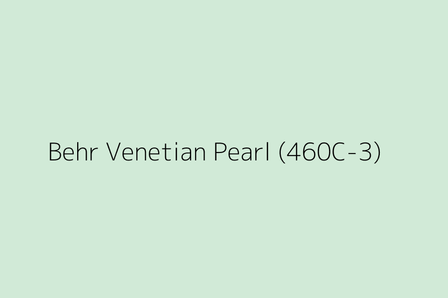 Behr Venetian Pearl (460C-3) represented in HEX code #D1EAD7