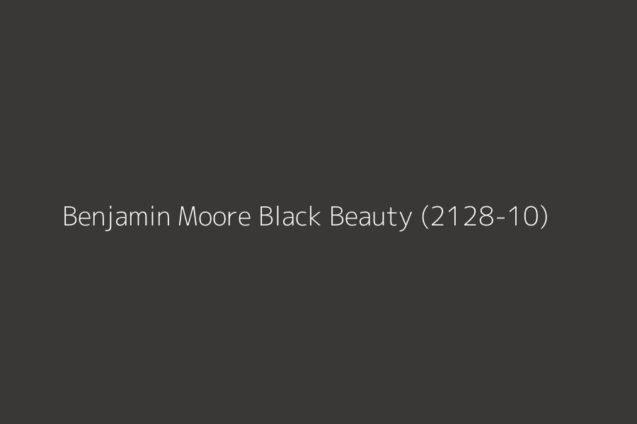 Benjamin Moore Black Beauty (2128-10) represented in HEX code #3A3837