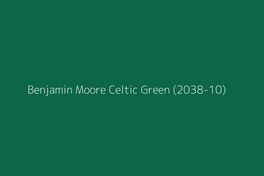 Benjamin Moore Celtic Green (2038-10) represented in HEX code #0D6647