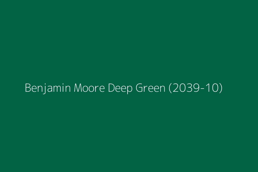 Benjamin Moore Deep Green (2039-10) represented in HEX code #016343