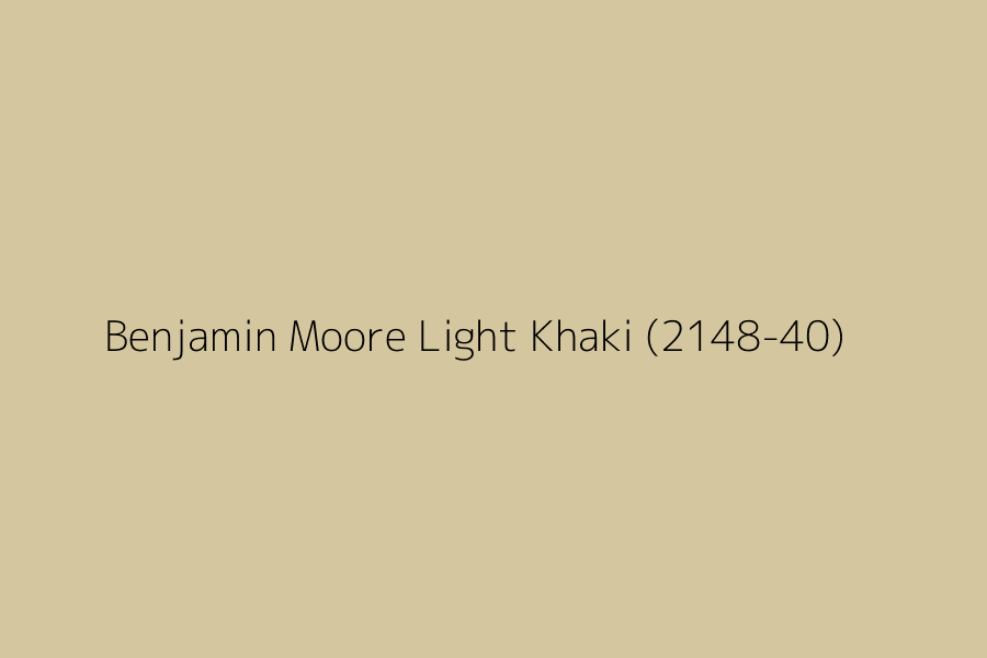 Benjamin Moore Light Khaki (2148-40) represented in HEX code #d4c69e