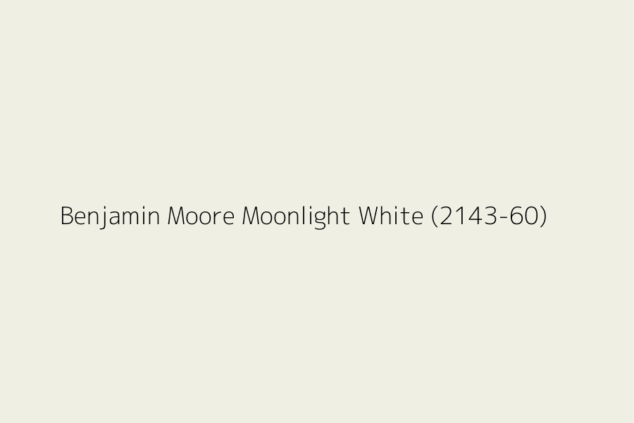 Benjamin Moore Moonlight White (2143-60) represented in HEX code #F0EFE4